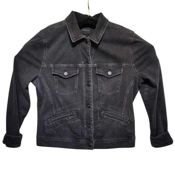 Liverpool Los Angeles Classic Powerflex Jean Jacket – Large - Black Rinse - Picture 2 of 8